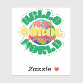 Adesivo Cobol Olá Mundo Primeiro Programa em Sticker