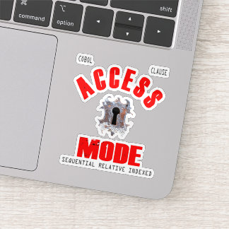 Adesivo Cobol Programming Access Mode Sticker