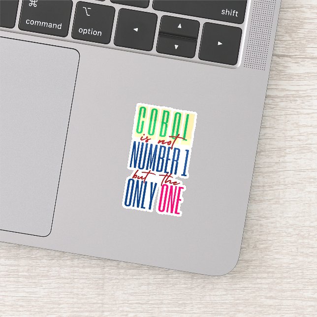 Adesivo Cobol Programming Language é o Único Sticker (Detalhe)