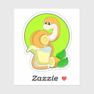 Adesivo Cobra com copo de sumo de limão