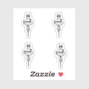 Adesivo Cobra de Cobra montando uma bicicleta de bicicleta