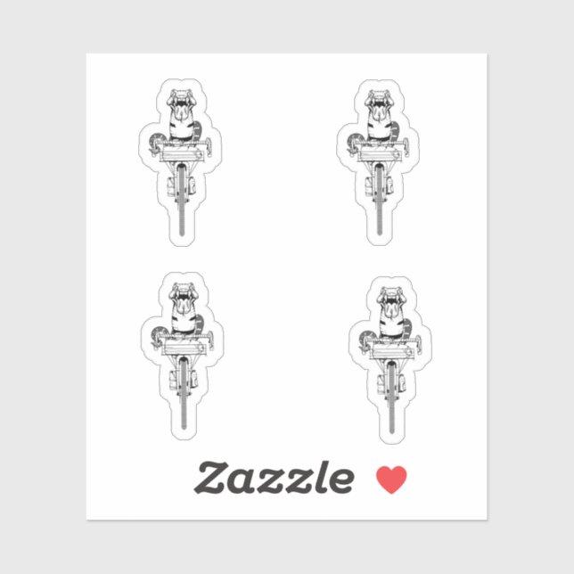 Adesivo Cobra de Cobra montando uma bicicleta de bicicleta (Folha)