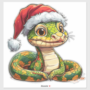 Adesivo Cobra de Desenho Animado Adorável