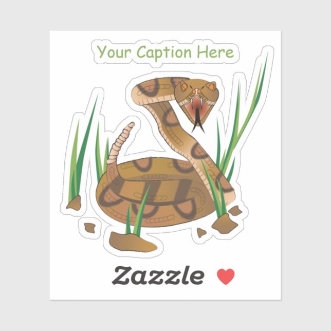 Adesivo Cobra na grama (Folha)