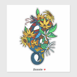 Adesivo Cobras coloridas com flores