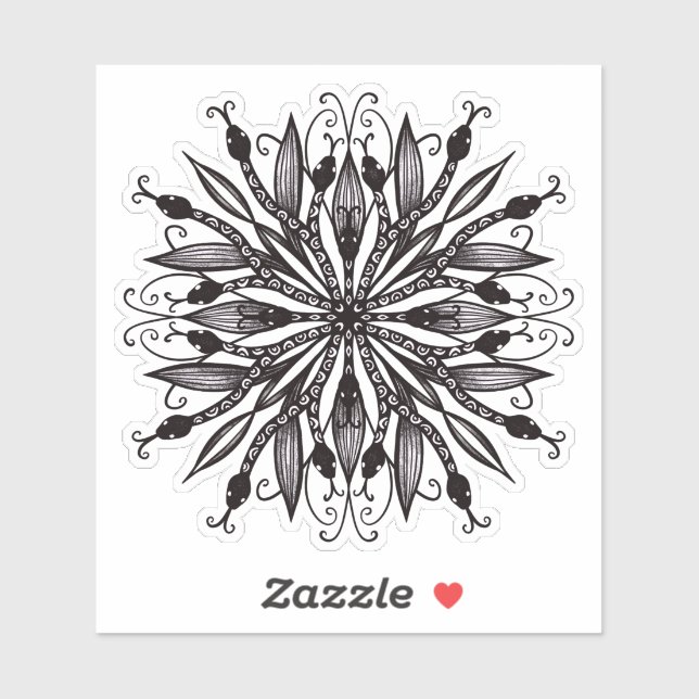 Adesivo Cobras Góticos Tatuagem (Folha)