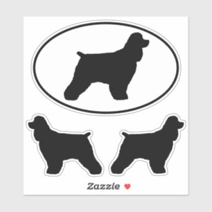 Adesivo Cocker Spaniel Dog Silhouettes Vinyl Sticker Set