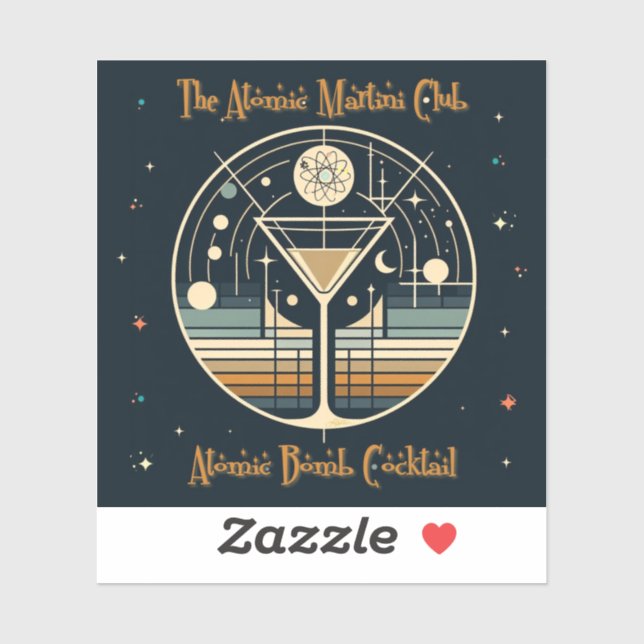 Adesivo Cocktail de bombas atômicas do Clube Atômico Marti (Folha)