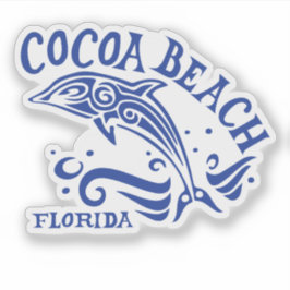 Adesivo Cocoa Beach Florida com golfinho