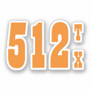 Adesivo Código de área 512 (Austin, TX)