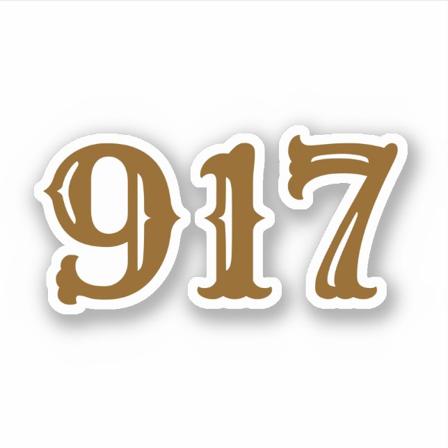 Adesivo Código de área 917 (Nova Iorque) (Frente)