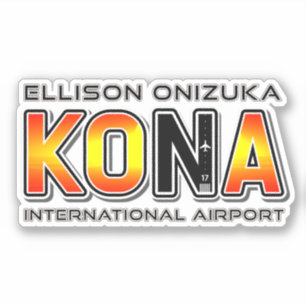 Adesivo Código do Aeroporto Internacional KOA de Kona