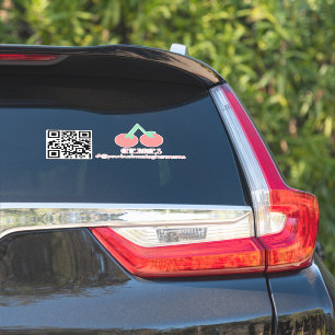 Adesivo Código QR Cherries Nome comercial Carro Decência