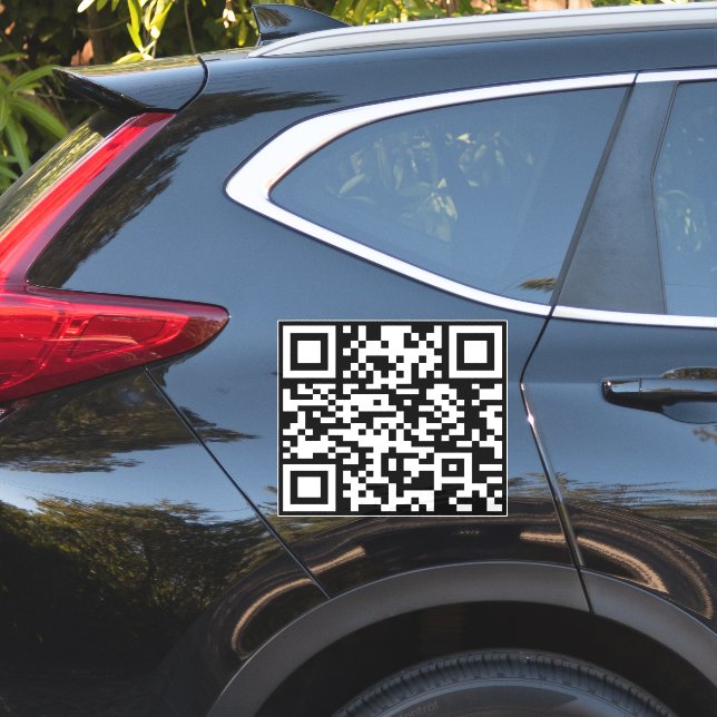 Adesivo Código QR Criado instantaneamente (digitando seu U (Lado do carro)