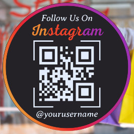 Adesivo Código QR de Negócios do Instagram Preto
