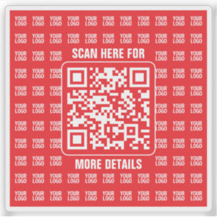 Adesivo Código QR do promocional (editável) com padrão de