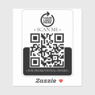 Adesivo Código QR e logotipo da sua empresa