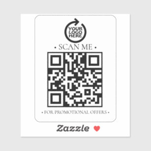 Adesivo Código QR e logotipo da sua empresa