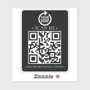 Adesivo Código QR e logotipo da sua empresa