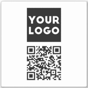 Adesivo Código QR editável e logotipo ou imagem da sua emp