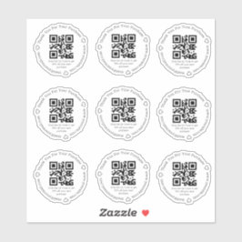 Adesivo código qr elegante desconto para pequenas empresas