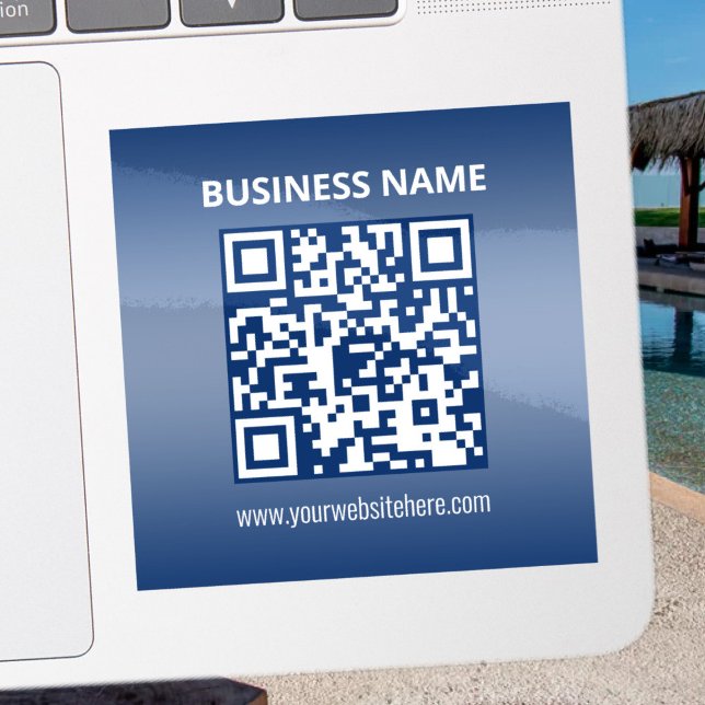 Adesivo Código QR | Gradiente Azul (ou qualquer cor) (Criador carregado)