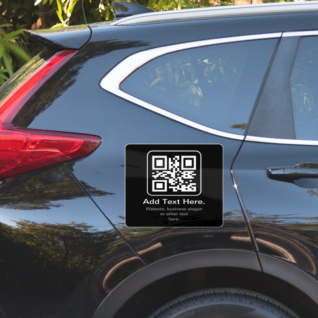 Adesivo Código QR Modern Escaneável | Preto Branco & Cinza (Lado do carro)