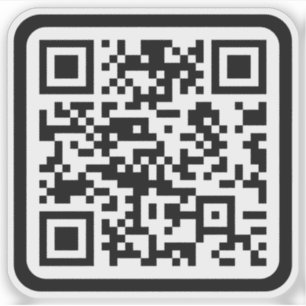 Adesivo Código QR moderno editável   Branco preto ou qualq