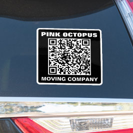 Adesivo Código QR Monocromático em Negrito Água-Resistente