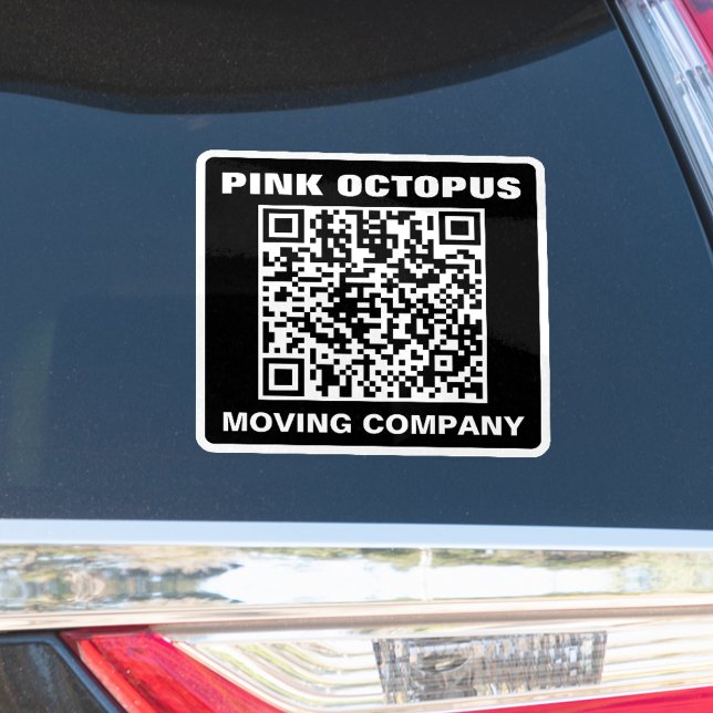 Adesivo Código QR Monocromático em Negrito Água-Resistente (Criador carregado)