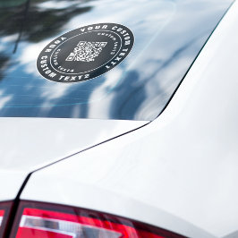 Adesivo Código QR no Vinyl, Crachá da janela do carro come