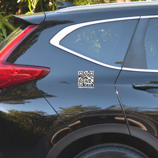 Adesivo Código QR Nome simples Declaração do Carro Comerci