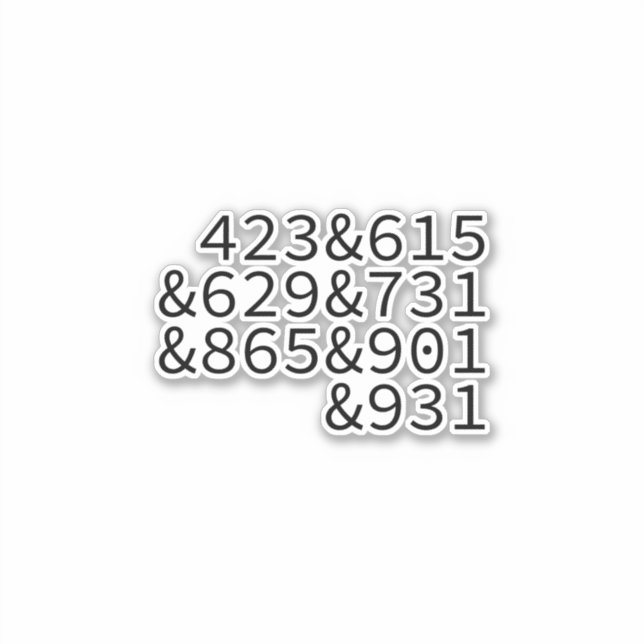 Adesivo Códigos de área (Frente)