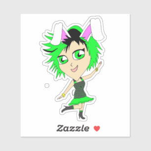 Adesivo coelhinha chibi