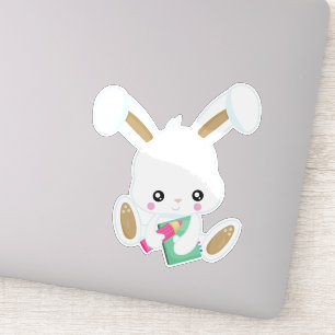 Adesivo Coelhinho A Ir Para A Escola, Coelhinho Bonito, Li