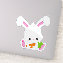 Adesivo Coelhinho Bonito, Coelhinho Branco, Coelhinho Pequ