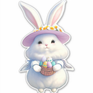 Adesivo Coelhinho de Páscoa bonito 01
