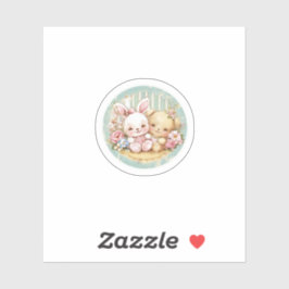 Adesivo Coelhinho e urso-vegetativo