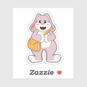 Adesivo Coelho como Hiker com Saco