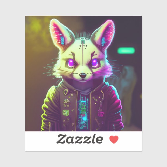 Adesivo Coelho Cyberpunk 2 (Folha)