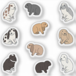 Adesivo Coelhos com orelhas