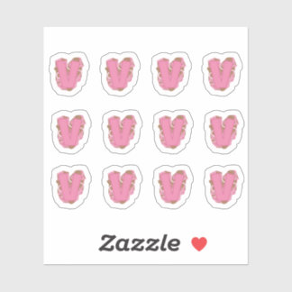 Adesivo Coffee Letter V: Monogram Initial Sheet