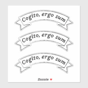 Adesivo Cogito, ergo sum - Eu penso, portanto eu existo