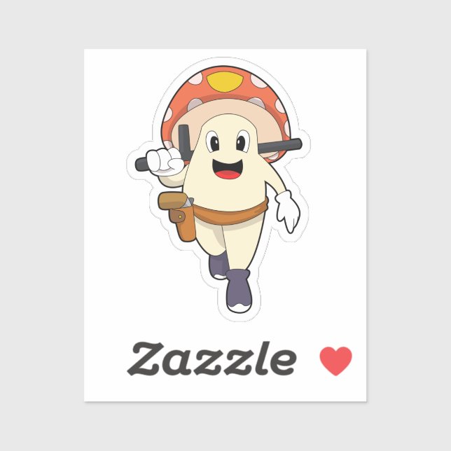 Adesivo Cogumelo como policial da polícia (Folha)