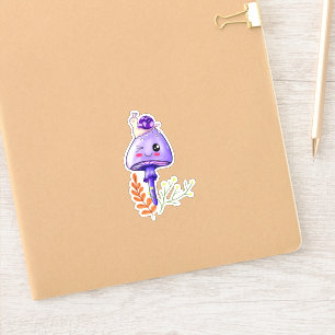 Adesivo cogumelo-do-campo e caracol