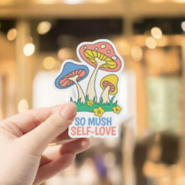 Adesivo Cogumelo Moderno e Cogumelo Tão Muitíssimo Autoamo