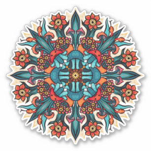 Adesivo Cogumelo-psíquico-hippie-psíquico-esquisito