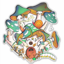 Cogumelos de fada coloridos