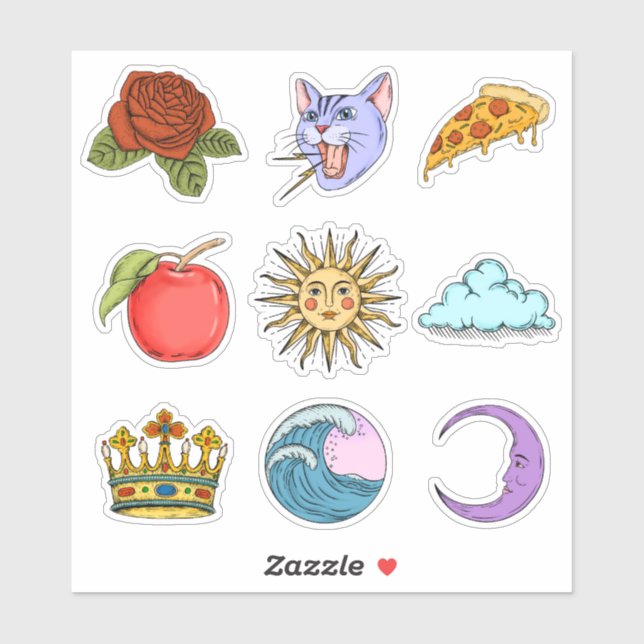 Adesivo Coisas Aleatórias (Folha)