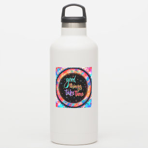 Adesivo Coisas Boas Divertidas Levam Tempo, Citação Inspir